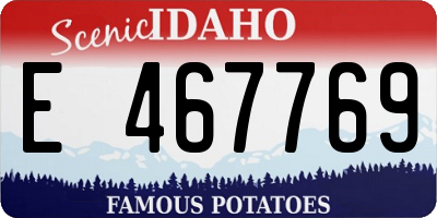 ID license plate E467769