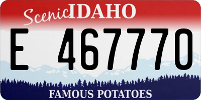 ID license plate E467770