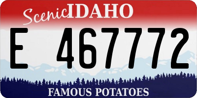 ID license plate E467772