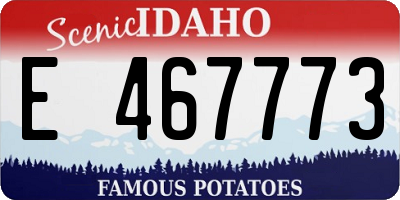 ID license plate E467773