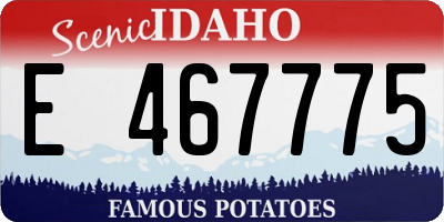 ID license plate E467775