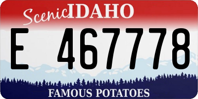 ID license plate E467778