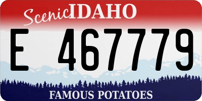 ID license plate E467779