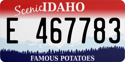 ID license plate E467783