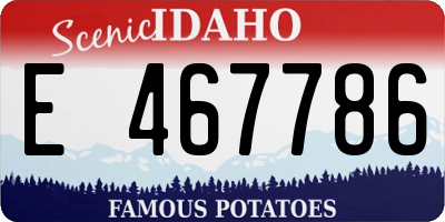 ID license plate E467786