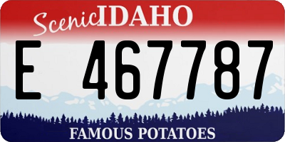 ID license plate E467787