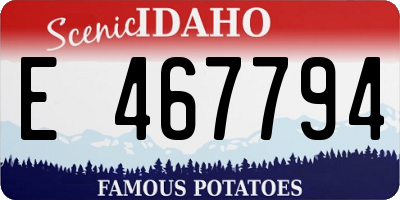 ID license plate E467794