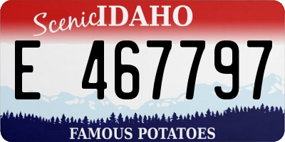 ID license plate E467797