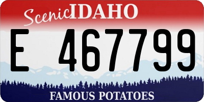 ID license plate E467799