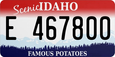 ID license plate E467800