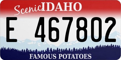 ID license plate E467802