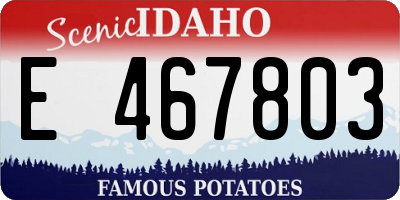 ID license plate E467803