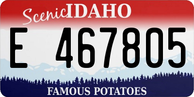 ID license plate E467805