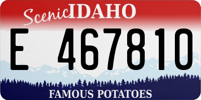 ID license plate E467810