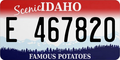 ID license plate E467820