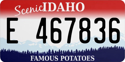ID license plate E467836