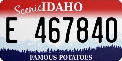 ID license plate E467840