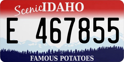 ID license plate E467855