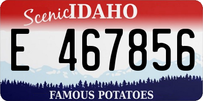 ID license plate E467856
