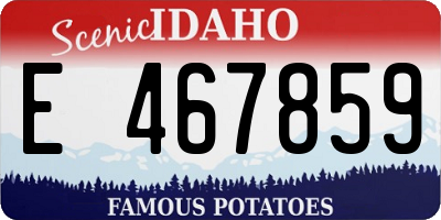 ID license plate E467859