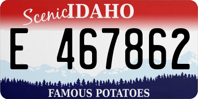 ID license plate E467862