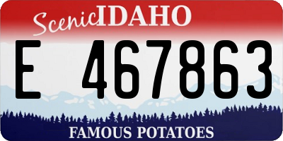 ID license plate E467863