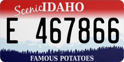 ID license plate E467866