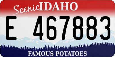 ID license plate E467883