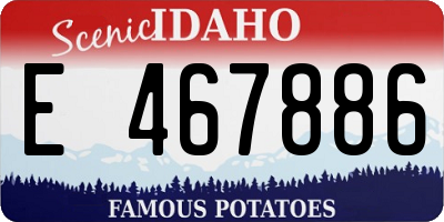 ID license plate E467886