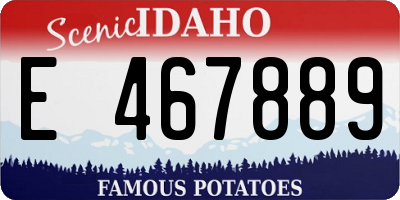 ID license plate E467889