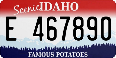 ID license plate E467890
