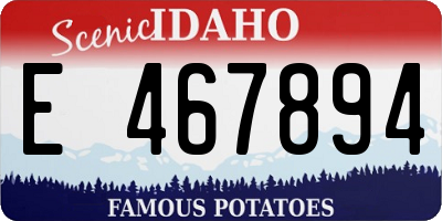 ID license plate E467894