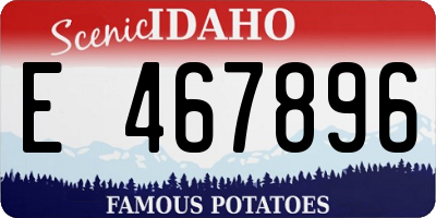 ID license plate E467896
