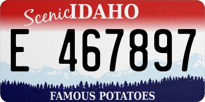 ID license plate E467897