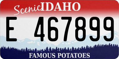 ID license plate E467899