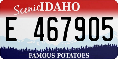 ID license plate E467905