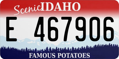 ID license plate E467906