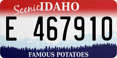 ID license plate E467910