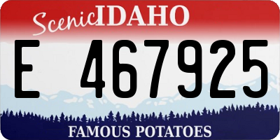ID license plate E467925