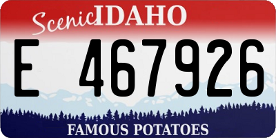 ID license plate E467926