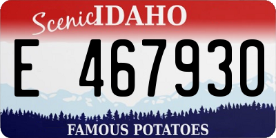 ID license plate E467930