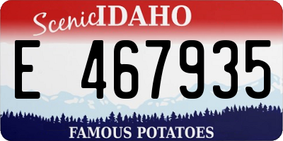 ID license plate E467935