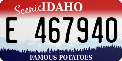 ID license plate E467940