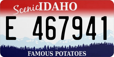 ID license plate E467941