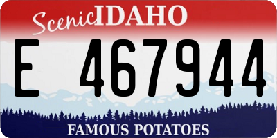 ID license plate E467944