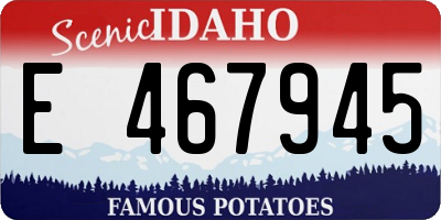 ID license plate E467945