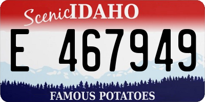 ID license plate E467949