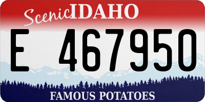 ID license plate E467950