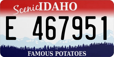 ID license plate E467951