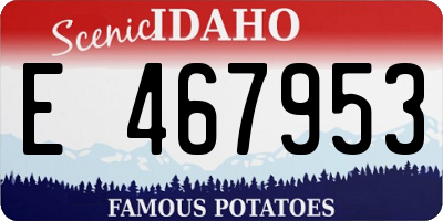 ID license plate E467953
